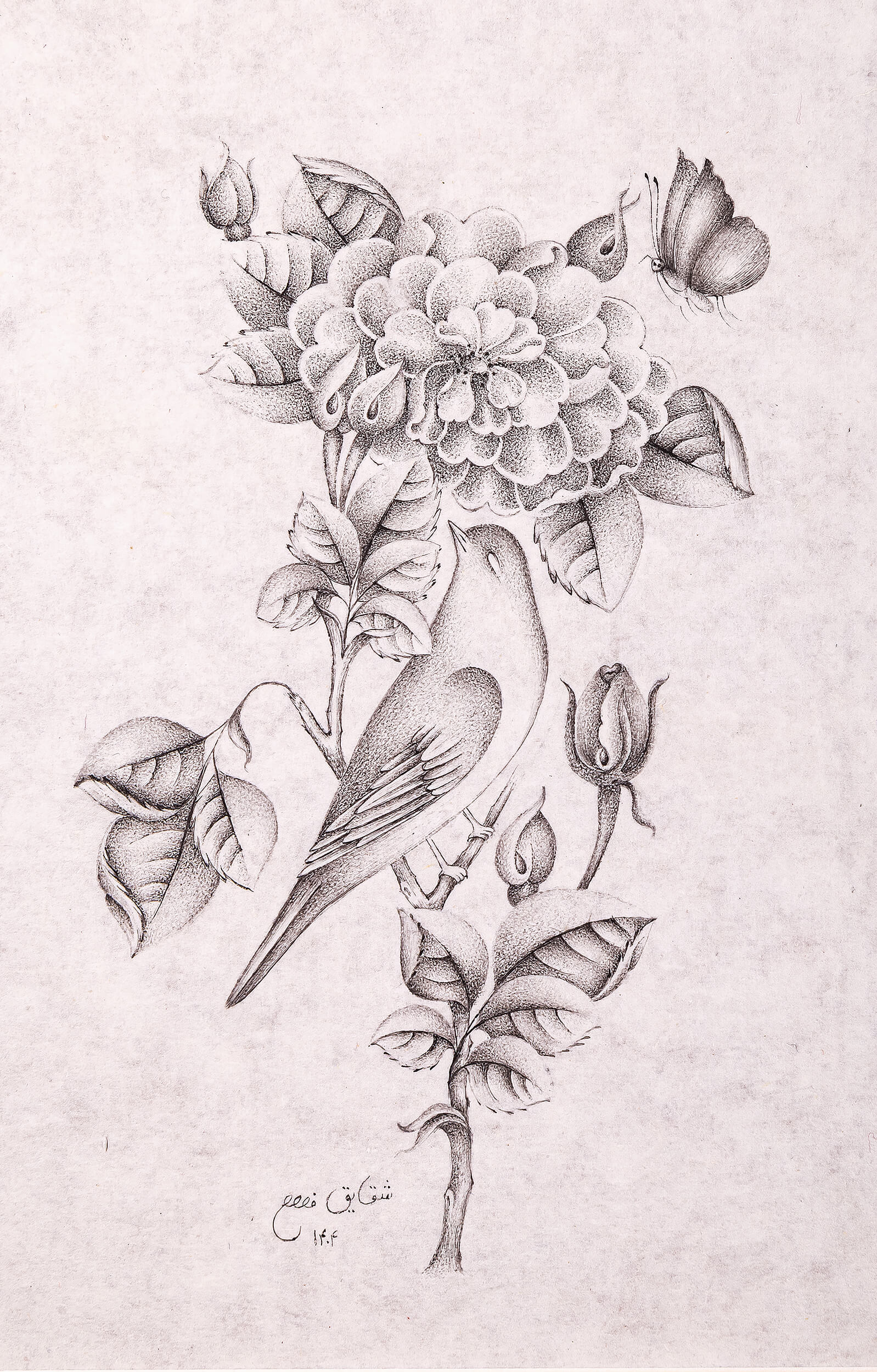 تابلو نجوای اردیبهشت – روایت معاصر از گل و مرغ