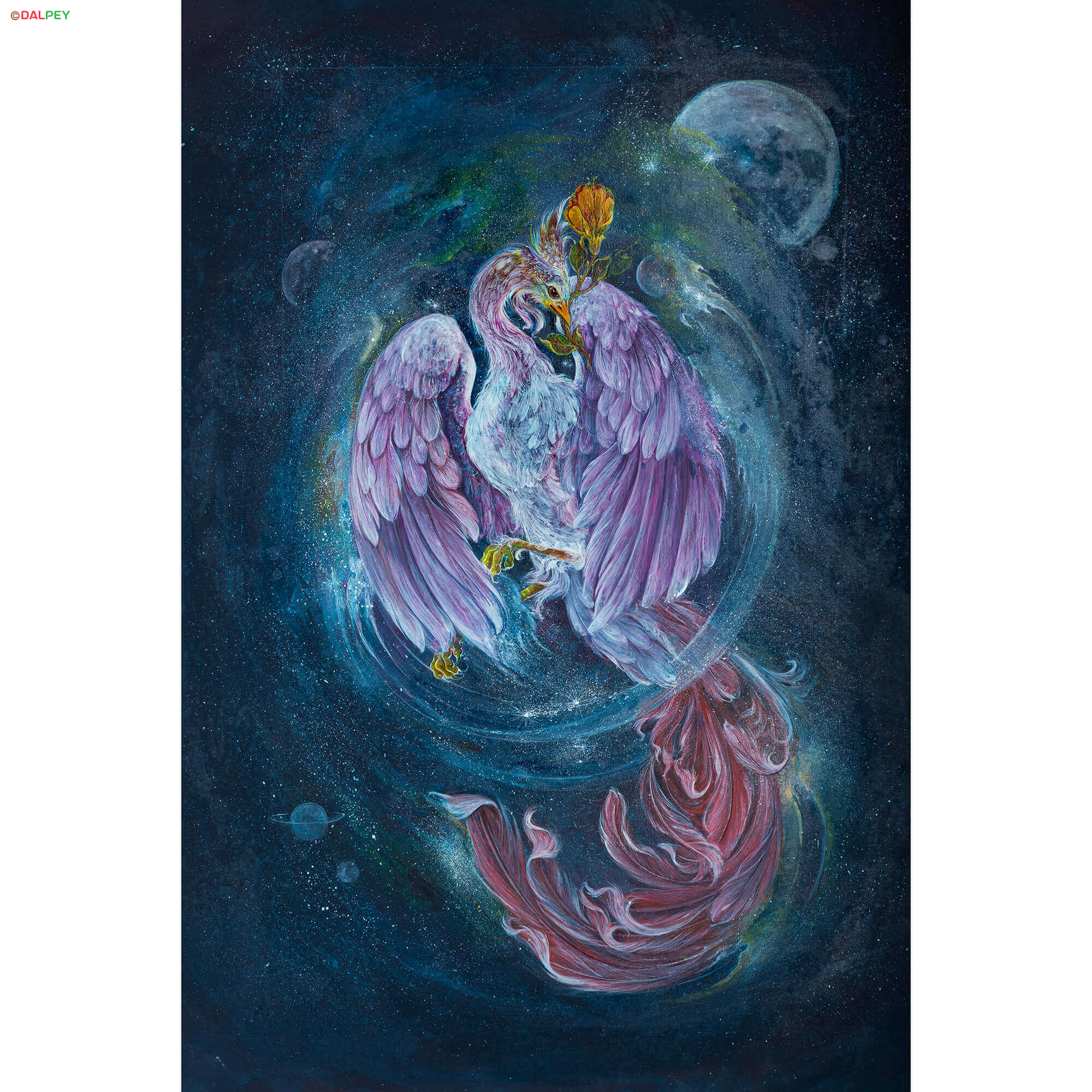 پرنده کیهانی – تابلو ققنوس در کهکشان | فروشگاه اینترنتی دالپی