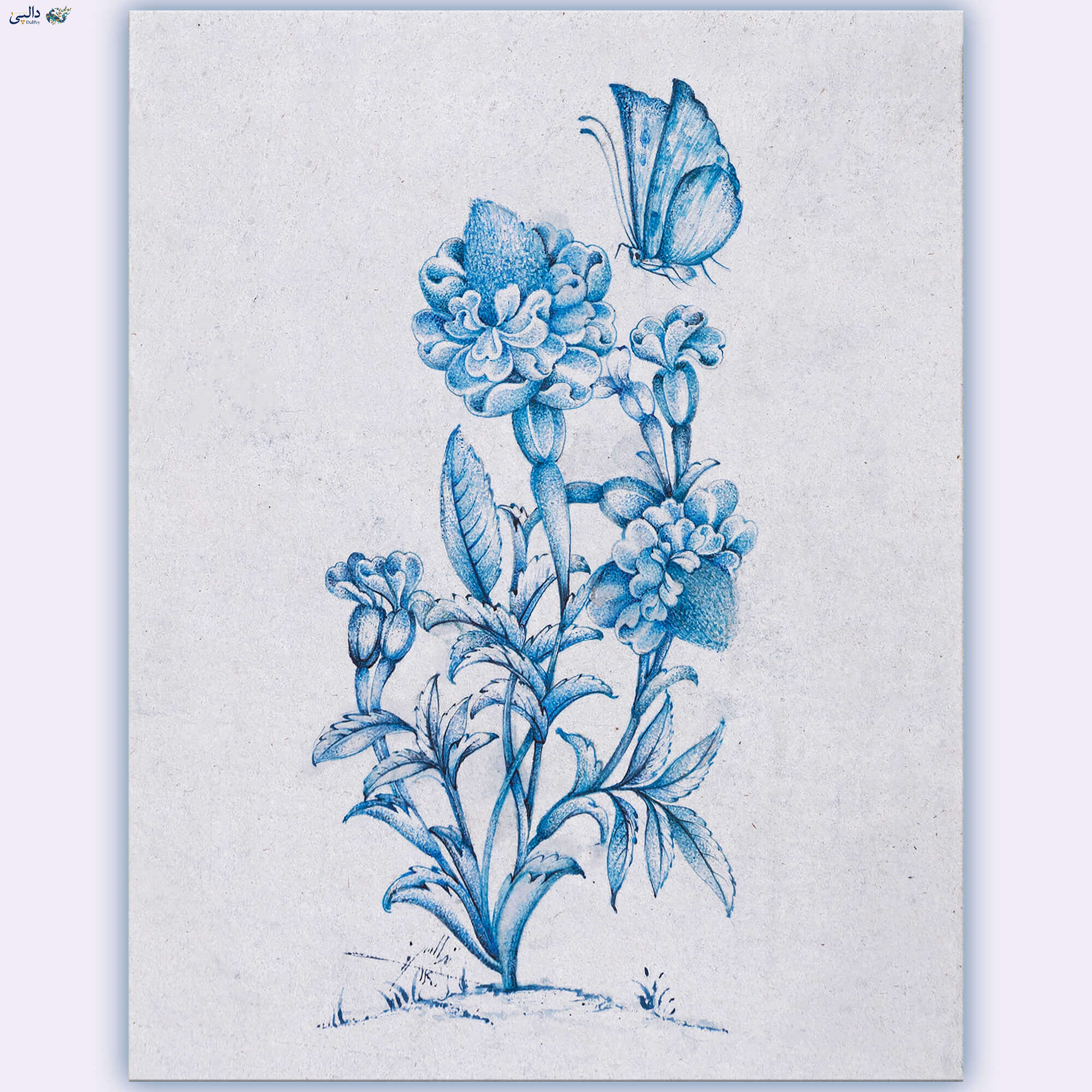 خرید مینیاتور گل و مرغ «آسمان گلستان ایران» – تکنیک پرداز نقطه‌ای اورجینال