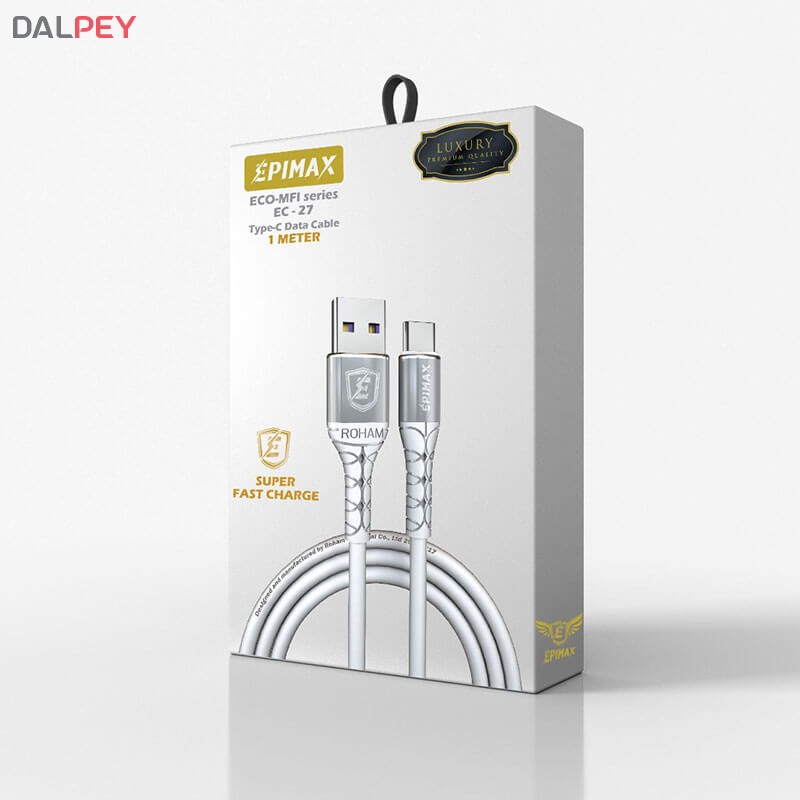 کابل شارژر و دیتا تایپ سی EC-27 طول 1 متر