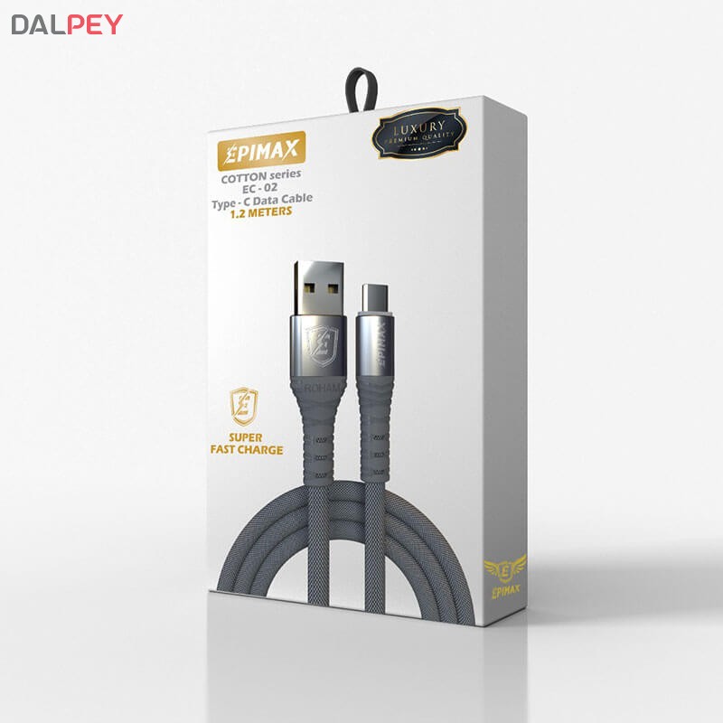 کابل شارژر و دیتا تایپ سی EC-02 طول 1.2 متر