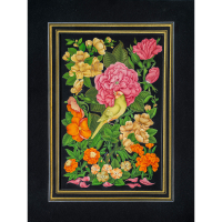 تابلو گل و مرغ قاجاری اصل | امان‌اله عباسی | دالپی