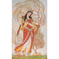 تابلو دل فریب زن ایرانی پهلوی | امان‌اله عباسی | دالپی